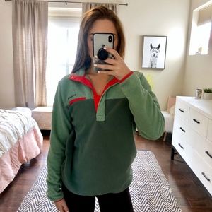 Multi-colored Columbia pull over fleece
